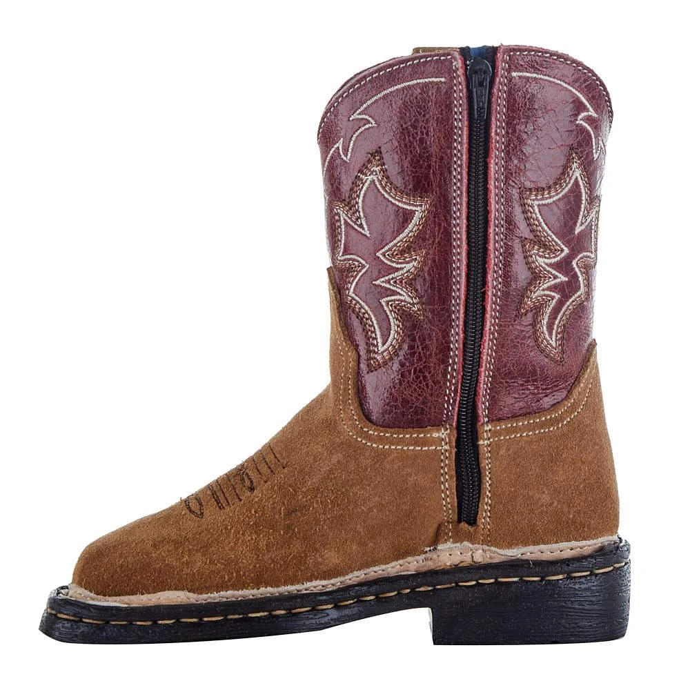 Roper NRS Exclusive Toddler Suede Vamp Red Shaft Cowboy Boots 2 Roper NRS Exclusive Toddler Suede Vamp Red Shaft Cowboy Boots - Image 2