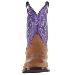 Roper Exclusive Kids Tan Vamp Purple Shaft Cowgirl Boot -Ariat Sales Store 09 018 0199 0002 5