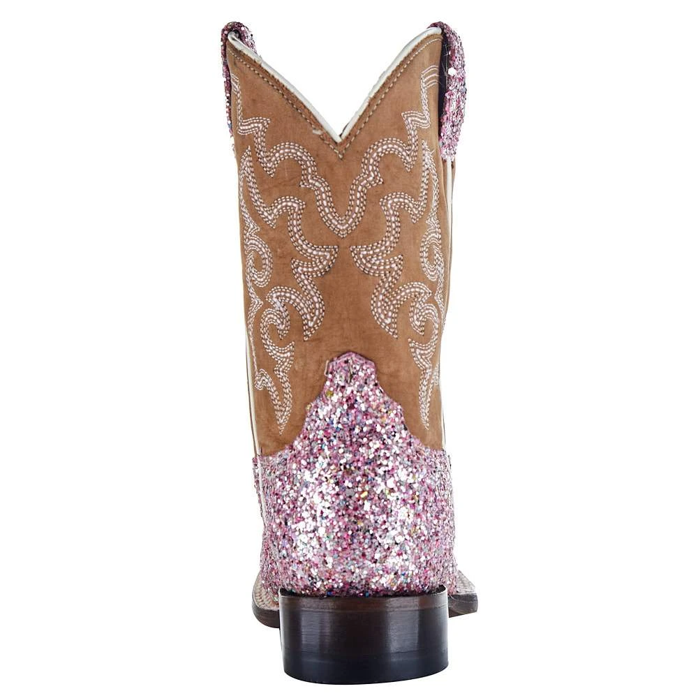Roper Exclusive Footwear Kids Pink Glitter Cowgirl Boot 3 Roper Exclusive Footwear Kids Pink Glitter Cowgirl Boot - Image 3