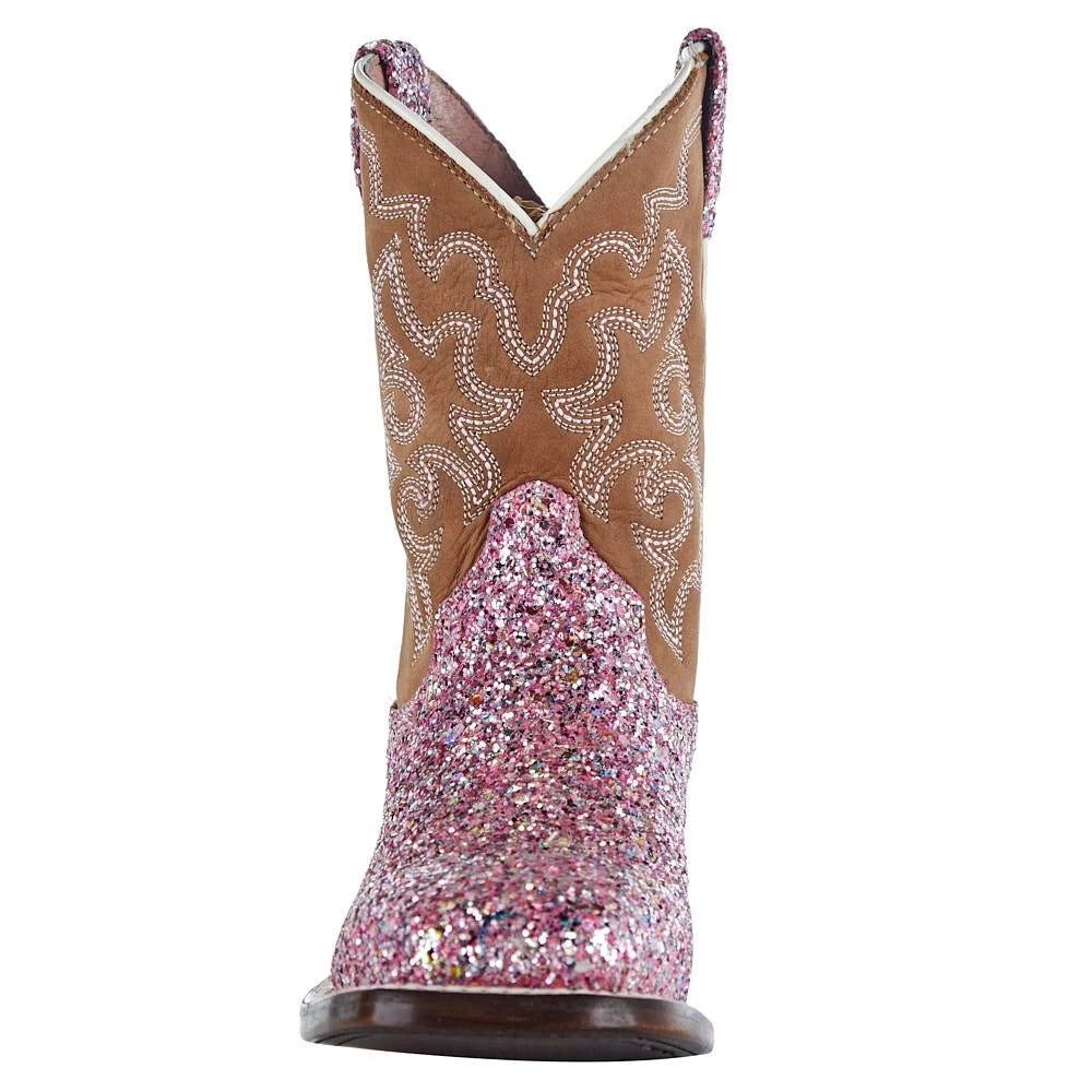 Roper Exclusive Footwear Kids Pink Glitter Cowgirl Boot 5 Roper Exclusive Footwear Kids Pink Glitter Cowgirl Boot - Image 5