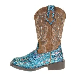 Roper Footwear Kids Roper Blue Southwest Glitter Vamp Brown Shaft -Ariat Sales Store 09 018 1225 2063 2