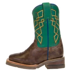 Roper Kids Roper Green Pattern Top Square Toe Boot -Ariat Sales Store 09 018 7019 1620 2