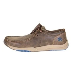 Roper Men's Clearcut Low Brown & Blue Slip On Casual Shoe 7 Roper Men's Clearcut Low Brown & Blue Slip On Casual Shoe -Ariat Sales Store 09 020 1662 2621 2