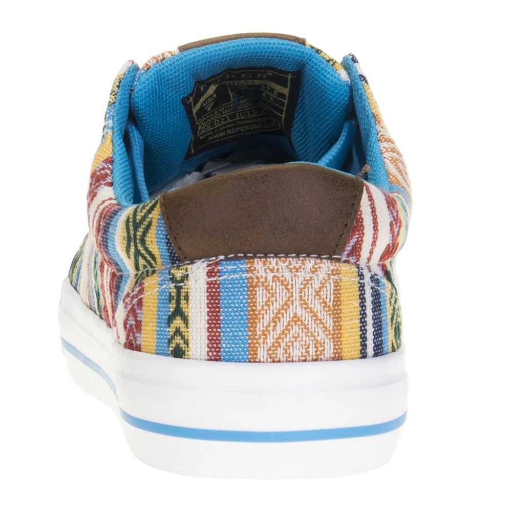 Roper Women's Roper Angel Fire Blue Aztec Tennis Shoe 4 Roper Women's Roper Angel Fire Blue Aztec Tennis Shoe - Image 4