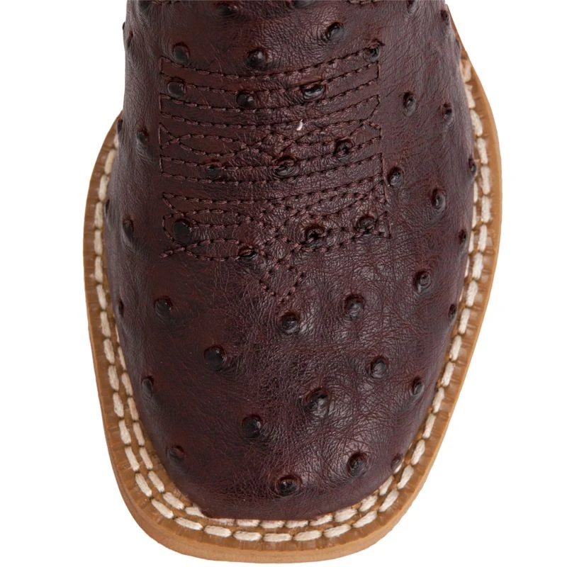 Roper Kid's Brown Ostrich Print Cowboy Boots 2 Roper Kid's Brown Ostrich Print Cowboy Boots - Image 2
