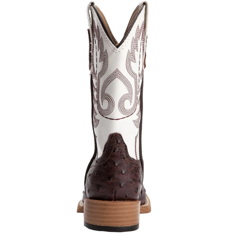 Roper Kid's Brown Ostrich Print Cowboy Boots 4 Roper Kid's Brown Ostrich Print Cowboy Boots - Image 4