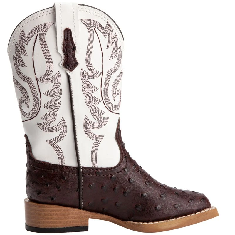 Roper Kid's Brown Ostrich Print Cowboy Boots 5 Roper Kid's Brown Ostrich Print Cowboy Boots - Image 5