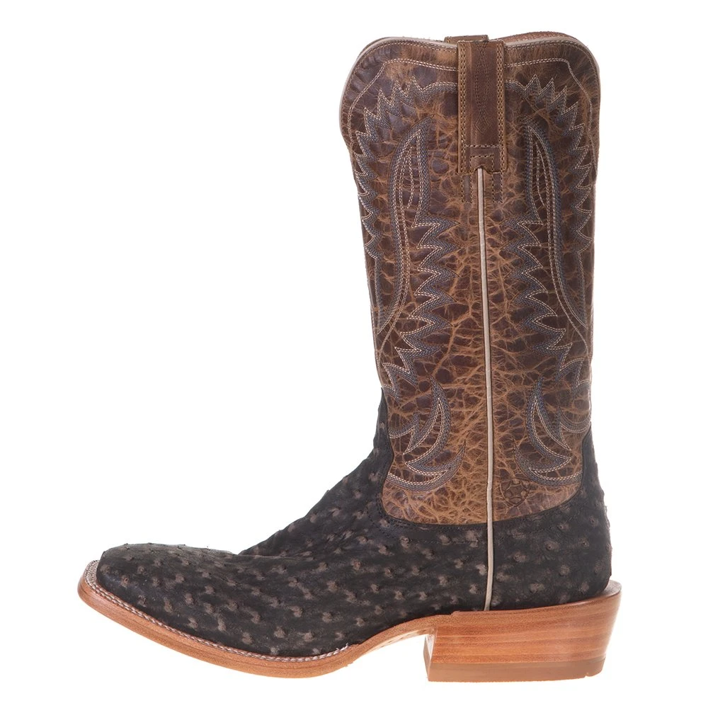 Men's Ariat Showman Mocha Full Quill Ostrich 13in. Dusted Wheat Cowboy Boot 3 Men's Ariat Showman Mocha Full Quill Ostrich 13in. Dusted Wheat Cowboy Boot - Image 3