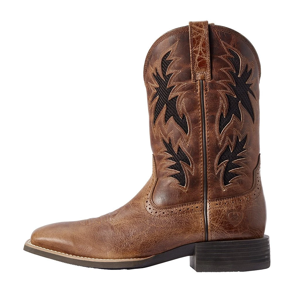 Ariat Men's Sport Cool Venttek Dark Tan 11in. Two Tone Tan Top Cowboy Boot 2 Ariat Men's Sport Cool Venttek Dark Tan 11in. Two Tone Tan Top Cowboy Boot - Image 2