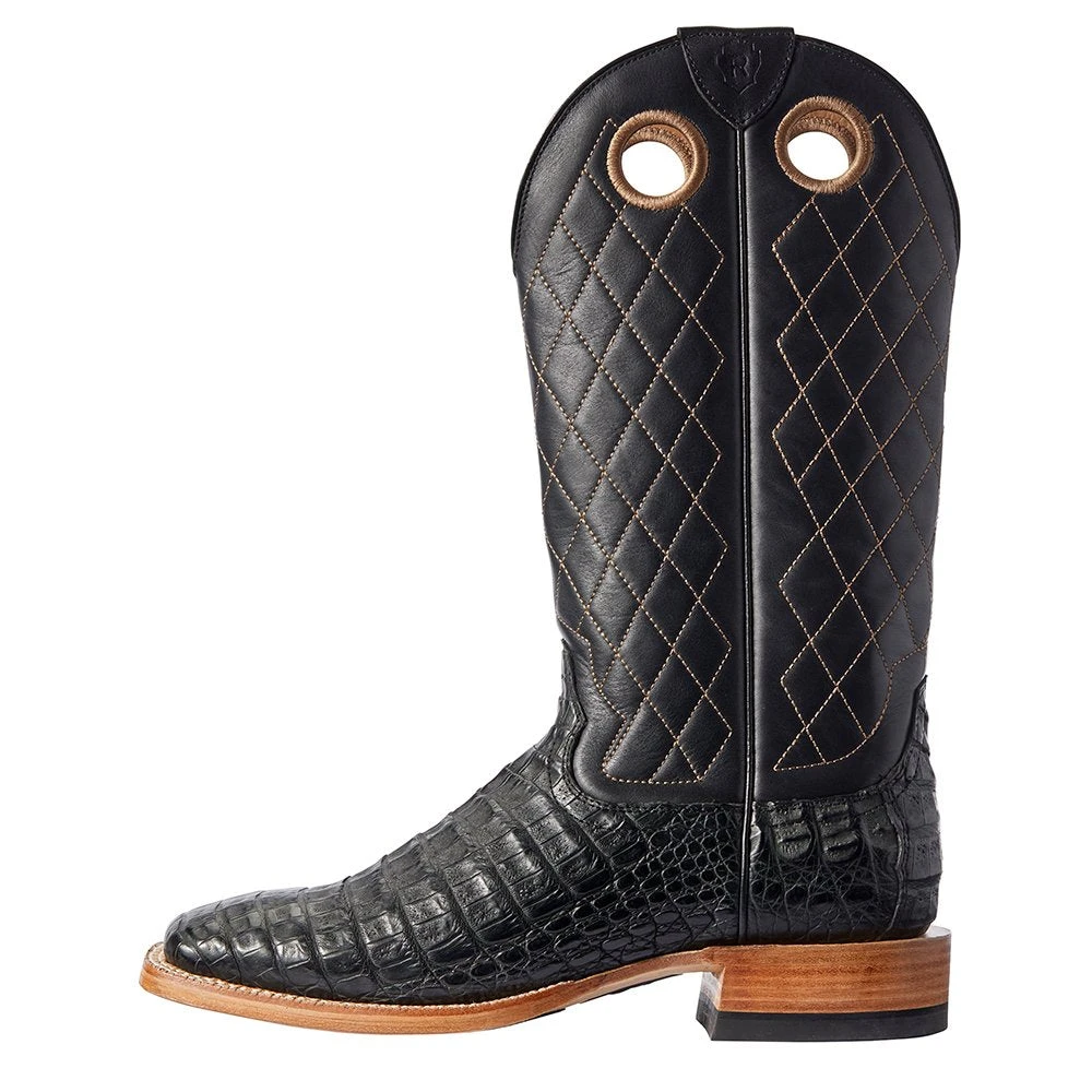 Relentless By Ariat Men's Ariat Relentless Winner Circle Black Caiman 13in. Black Top Cowboy Boot 2 Relentless By Ariat Men's Ariat Relentless Winner Circle Black Caiman 13in. Black Top Cowboy Boot - Image 2