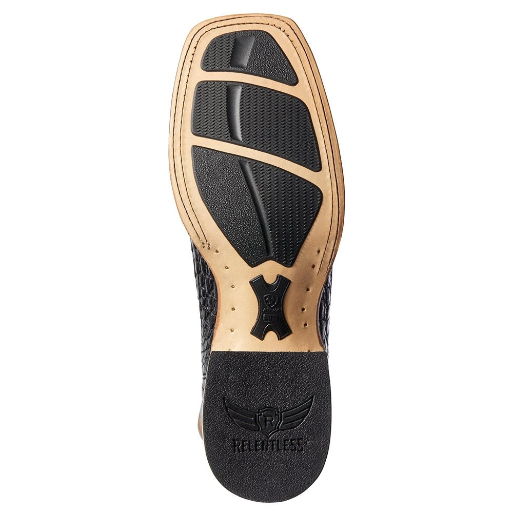 Relentless By Ariat Men's Ariat Relentless Winner Circle Black Caiman 13in. Black Top Cowboy Boot 5 Relentless By Ariat Men's Ariat Relentless Winner Circle Black Caiman 13in. Black Top Cowboy Boot - Image 5