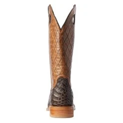 Relentless By Ariat Men's Relentless Winner's Circle Chocolate Caiman Belly 13in. Tough Maple Top -Ariat Sales Store 10031459 2