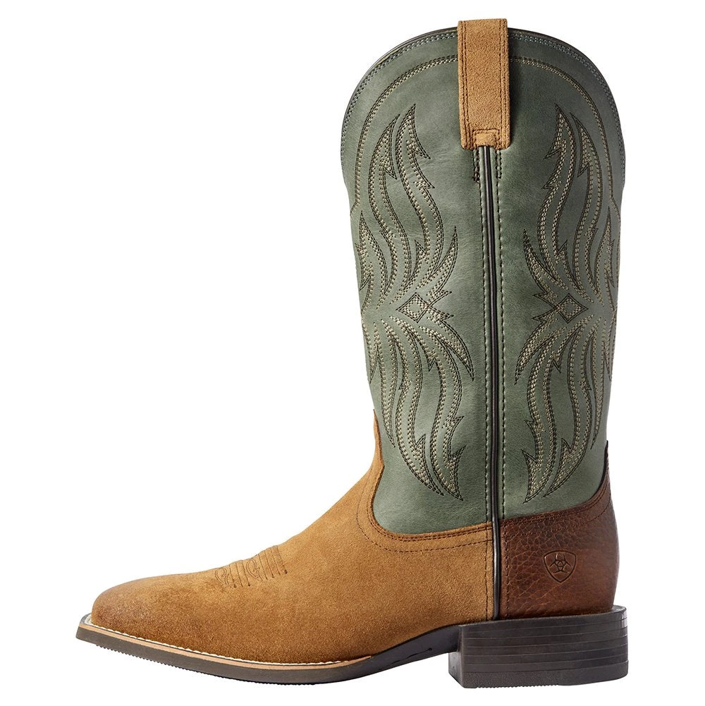 Ariat Men's Ariat Sport Rustler Dark Peanut 13in. Baltic Blue Square Toe Boot 2 Ariat Men's Ariat Sport Rustler Dark Peanut 13in. Baltic Blue Square Toe Boot - Image 2