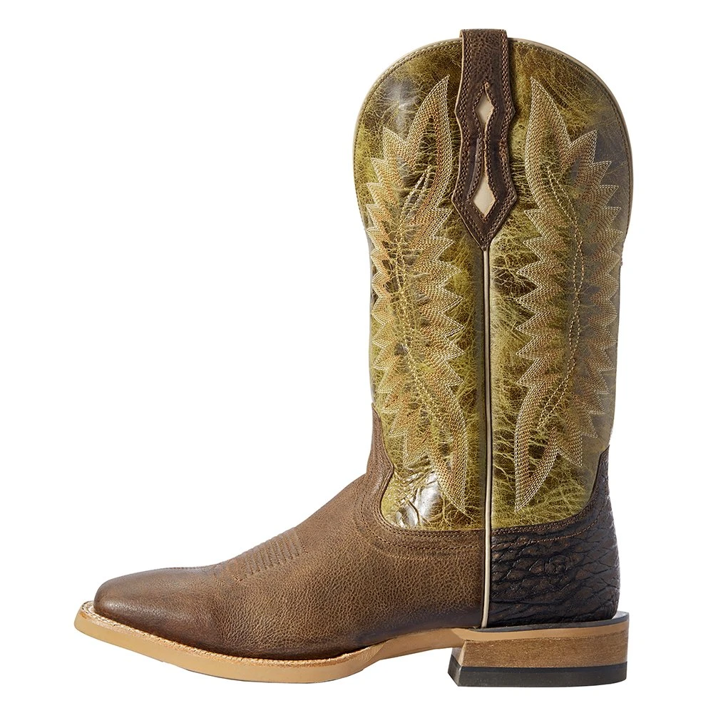 Ariat Men's Relentless Record Setter Tobacco Toffee 13in. Edgy Green Top Cowboy Boot 2 Ariat Men's Relentless Record Setter Tobacco Toffee 13in. Edgy Green Top Cowboy Boot - Image 2
