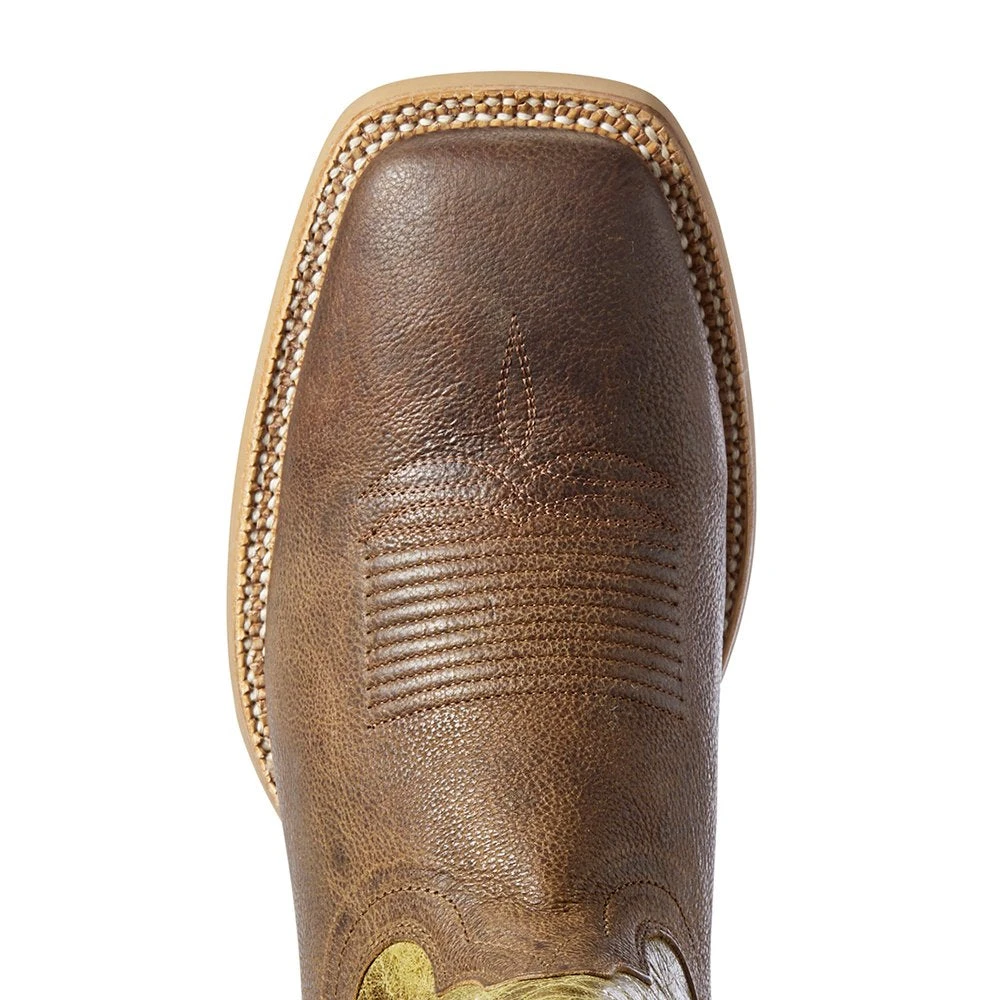 Ariat Men's Relentless Record Setter Tobacco Toffee 13in. Edgy Green Top Cowboy Boot 4 Ariat Men's Relentless Record Setter Tobacco Toffee 13in. Edgy Green Top Cowboy Boot - Image 4