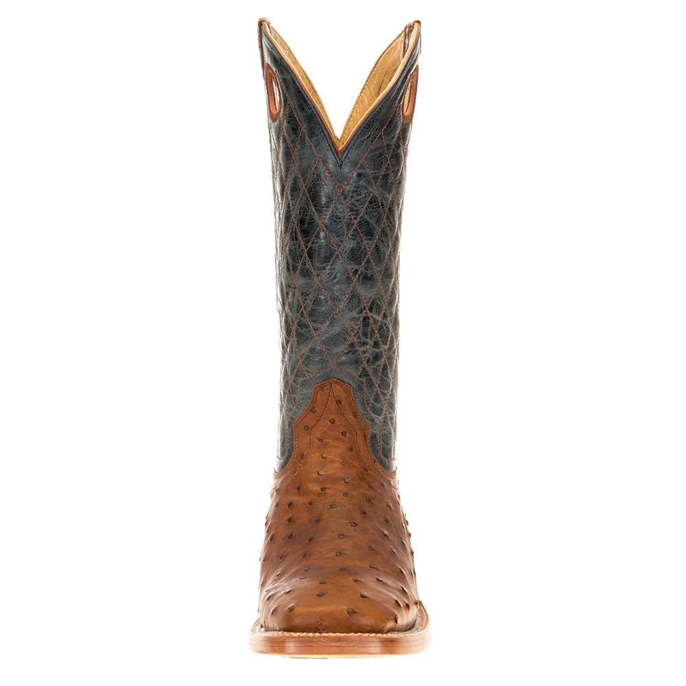 Relentless By Ariat Men's Ariat Relentless Rust Full Quill Ostrich 13in. Steedy Blue Top Cowboy Boot 2 Relentless By Ariat Men's Ariat Relentless Rust Full Quill Ostrich 13in. Steedy Blue Top Cowboy Boot - Image 2