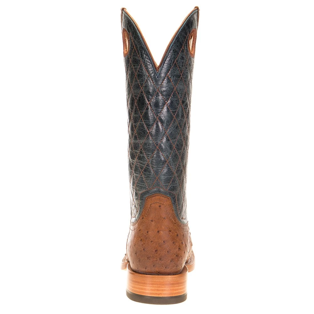 Relentless By Ariat Men's Ariat Relentless Rust Full Quill Ostrich 13in. Steedy Blue Top Cowboy Boot 4 Relentless By Ariat Men's Ariat Relentless Rust Full Quill Ostrich 13in. Steedy Blue Top Cowboy Boot - Image 4