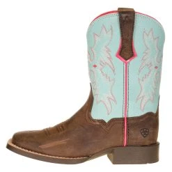 Ariat Kids Bay Brown Bell Blue Kids Square Toe Cowboy Boot -Ariat Sales Store 10031516 5