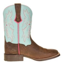 Ariat Kids Bay Brown Bell Blue Kids Square Toe Cowboy Boot -Ariat Sales Store 10031516 7