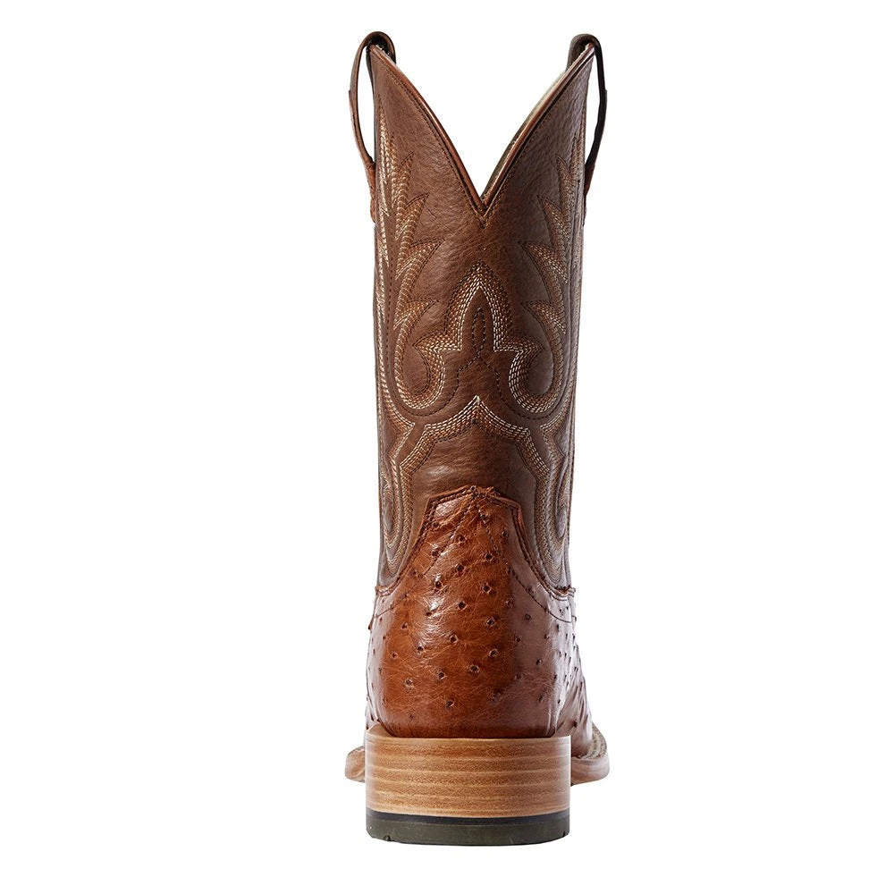 Relentless By Ariat Men's Ariat Barker Brandy Full Quill Ostrich 11in. Autumn Tan Top Cowboy Boots 3 Relentless By Ariat Men's Ariat Barker Brandy Full Quill Ostrich 11in. Autumn Tan Top Cowboy Boots - Image 3