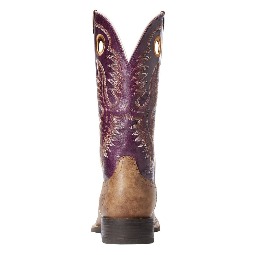Ariat Men's Ariat Sport Valley Brown 13in. Perfect Purple Top Cowboy Boot 3 Ariat Men's Ariat Sport Valley Brown 13in. Perfect Purple Top Cowboy Boot - Image 3