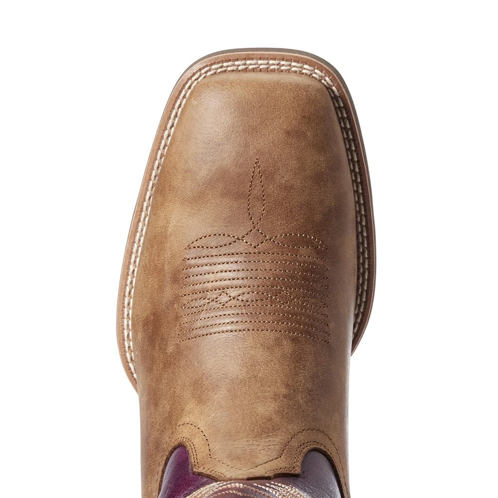 Ariat Men's Ariat Sport Valley Brown 13in. Perfect Purple Top Cowboy Boot 4 Ariat Men's Ariat Sport Valley Brown 13in. Perfect Purple Top Cowboy Boot - Image 4