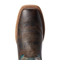 Ariat Men's Challenger Stout Brown 11in. Atlanta Blue Square Toe Cowboy Boot -Ariat Sales Store 10033942 3
