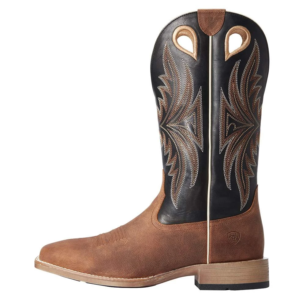 Ariat Men`s Ariat Granger Ultra Trail Tan 13` Sharp Black Top Square Toe Boot 2 Ariat Men`s Ariat Granger Ultra Trail Tan 13` Sharp Black Top Square Toe Boot - Image 2