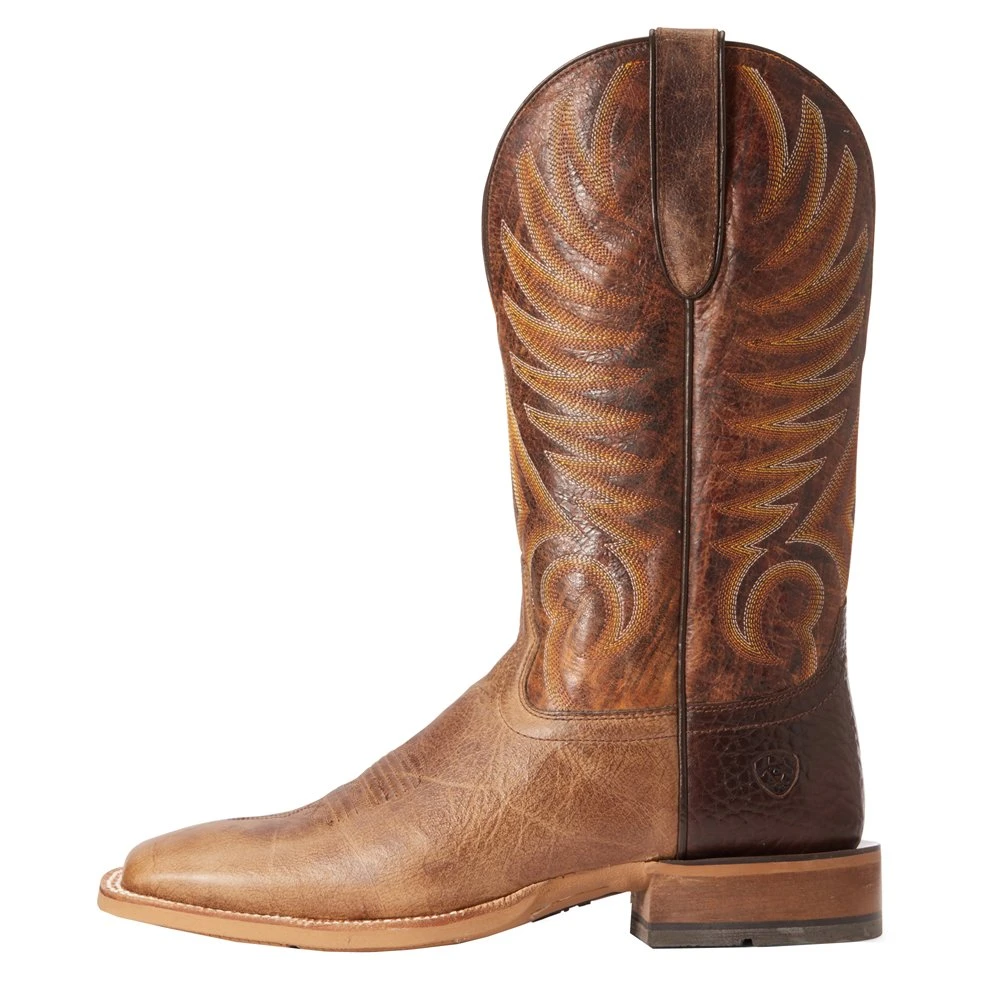 Ariat Men's Toledo Natural Crunch 13in. Montana Brown Top Square Toe Cowboy Boot 2 Ariat Men's Toledo Natural Crunch 13in. Montana Brown Top Square Toe Cowboy Boot - Image 2