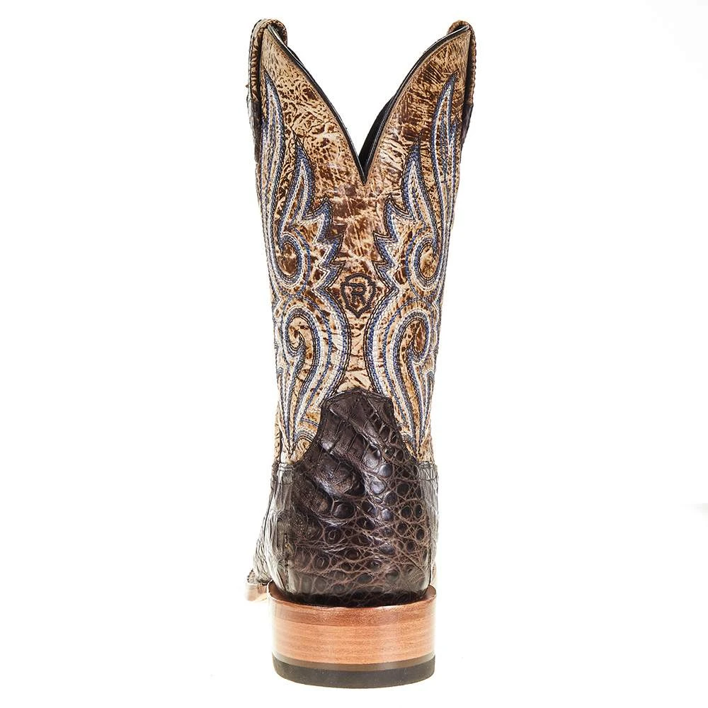 Ariat Men's Relentless Chocolate Caiman Belly 11in. Lion Tan Top Boot 4 Ariat Men's Relentless Chocolate Caiman Belly 11in. Lion Tan Top Boot - Image 4