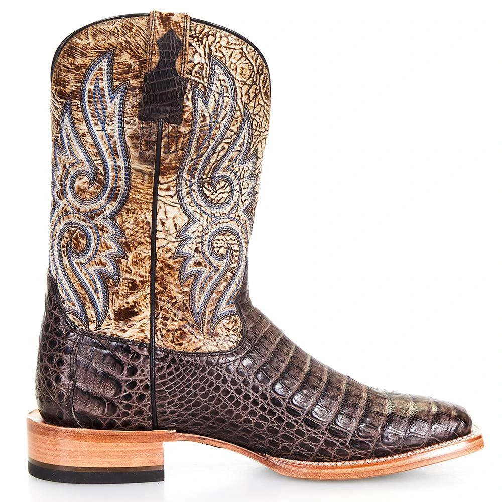 Ariat Men's Relentless Chocolate Caiman Belly 11in. Lion Tan Top Boot 5 Ariat Men's Relentless Chocolate Caiman Belly 11in. Lion Tan Top Boot - Image 5
