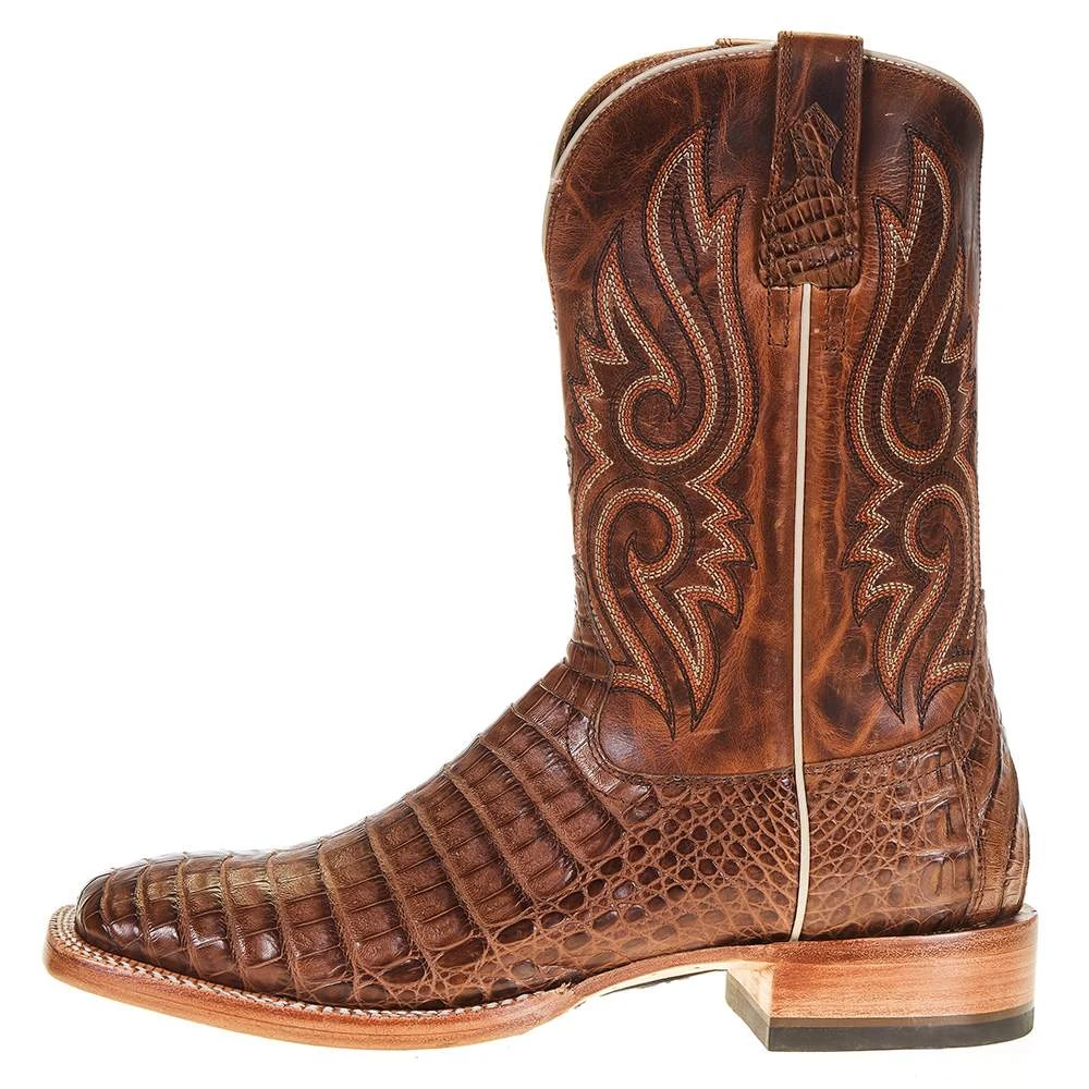 Ariat Men's Relentless Natural Caiman Belly 11in. Carmel Tan Top Boot 3 Ariat Men's Relentless Natural Caiman Belly 11in. Carmel Tan Top Boot - Image 3