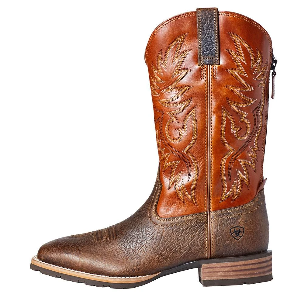 Ariat Men's Hybrid Big Boy Earth 13in. Orange Top Square Toe Boots 2 Ariat Men's Hybrid Big Boy Earth 13in. Orange Top Square Toe Boots - Image 2
