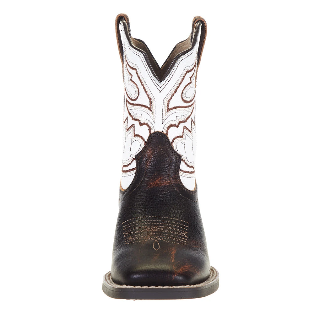 Youth Ariat Sorting Pen Marbled Mahogany Cowboy Boot 2 Youth Ariat Sorting Pen Marbled Mahogany Cowboy Boot - Image 2