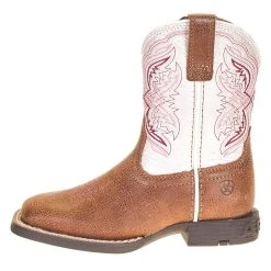 Ariat Childrens Tan And Pearlized Double Kicker Adobe Cowboy Boot -Ariat Sales Store 10036850 2