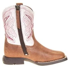 Ariat Childrens Tan And Pearlized Double Kicker Adobe Cowboy Boot -Ariat Sales Store 10036850 4
