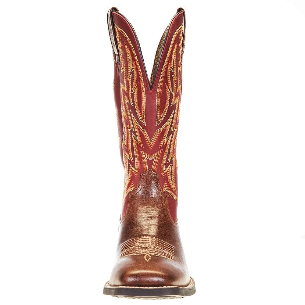 Ariat Men's Dynamic Crest Brown 13in. Macaw Red Red Top Boot 2 Ariat Men's Dynamic Crest Brown 13in. Macaw Red Red Top Boot - Image 2