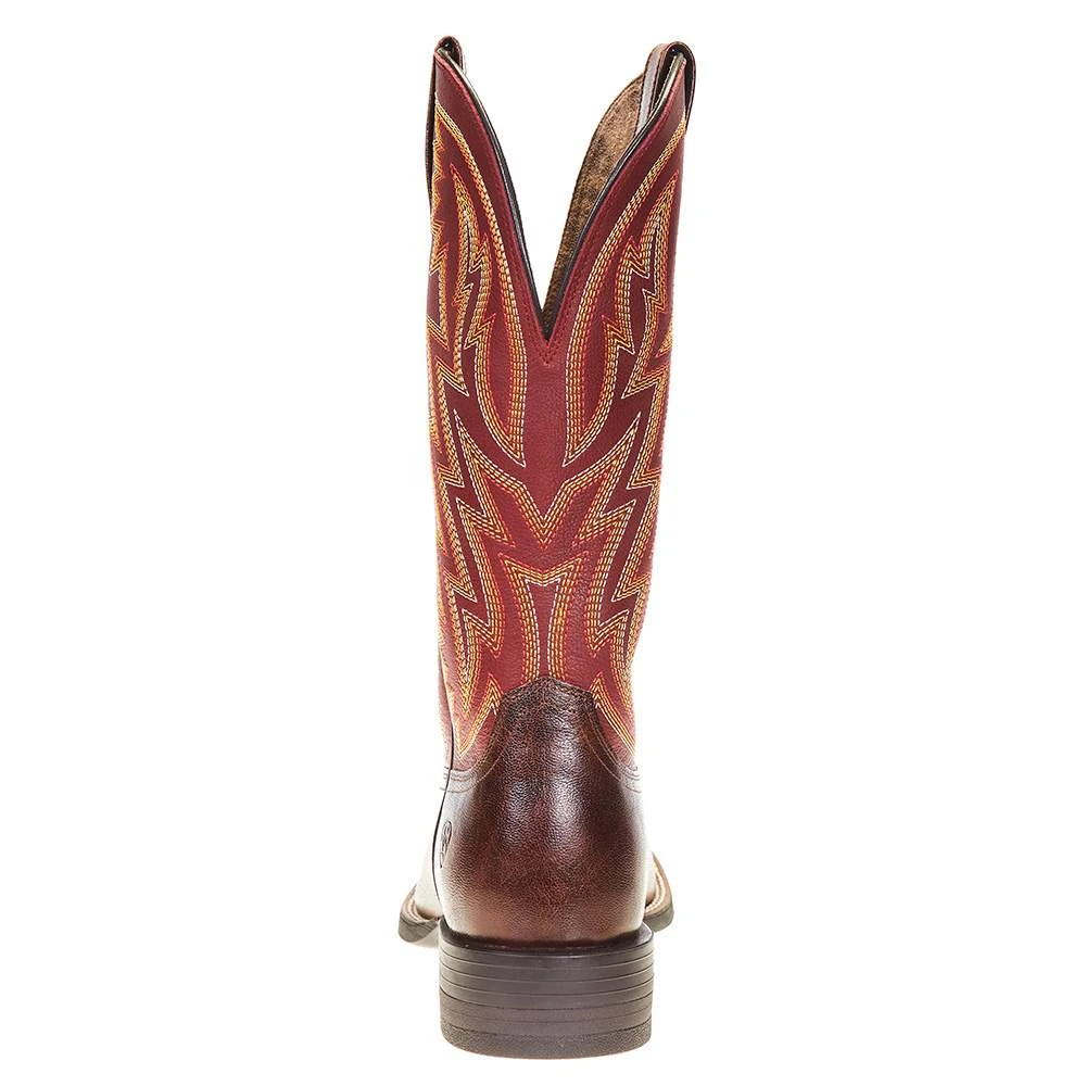 Ariat Men's Dynamic Crest Brown 13in. Macaw Red Red Top Boot 4 Ariat Men's Dynamic Crest Brown 13in. Macaw Red Red Top Boot - Image 4