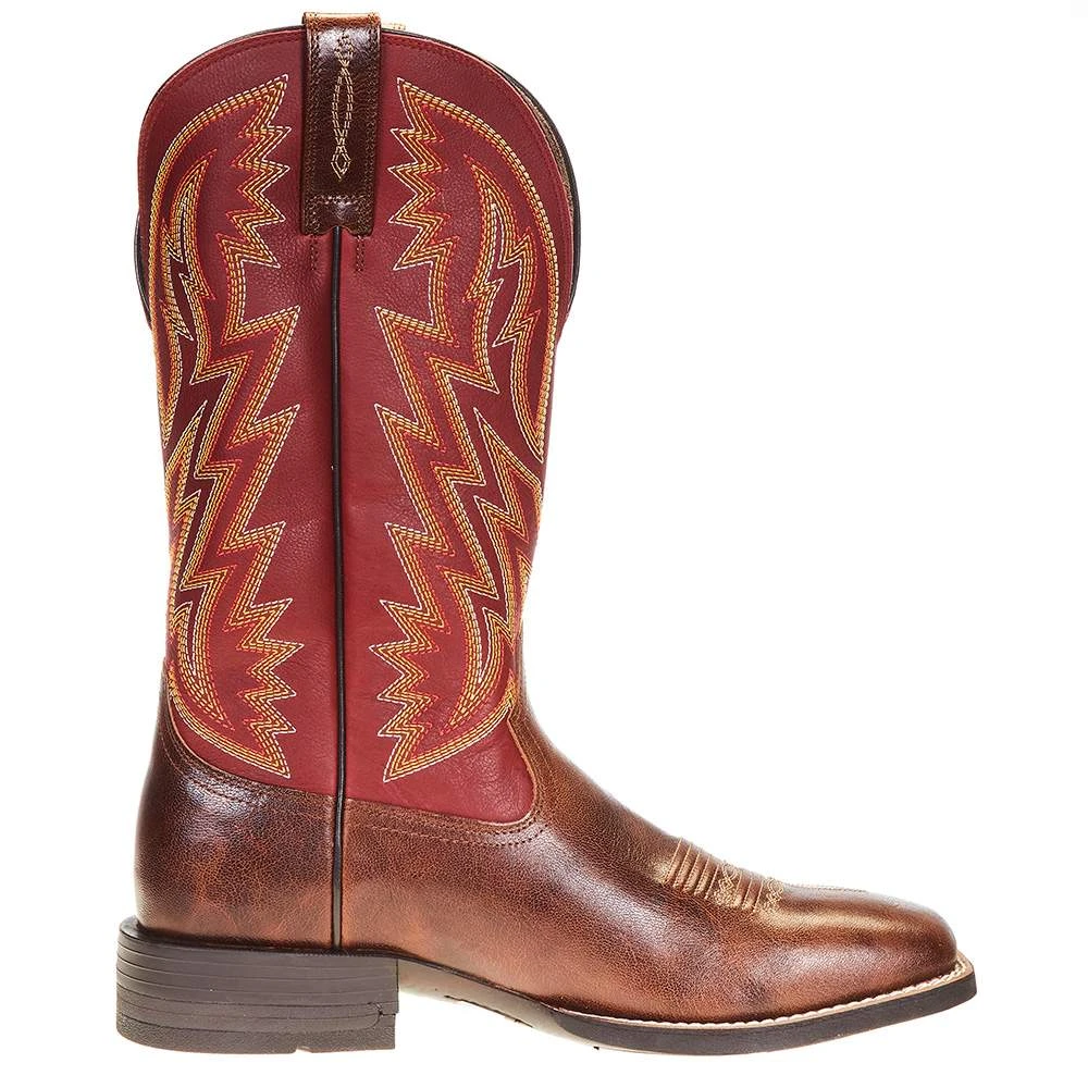 Ariat Men's Dynamic Crest Brown 13in. Macaw Red Red Top Boot 5 Ariat Men's Dynamic Crest Brown 13in. Macaw Red Red Top Boot - Image 5