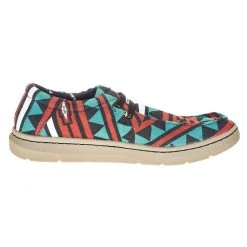 Ariat Men's Ariat Hilo Stretch Red Turquoise Aztec Canvas Shoe -Ariat Sales Store 10038390 4