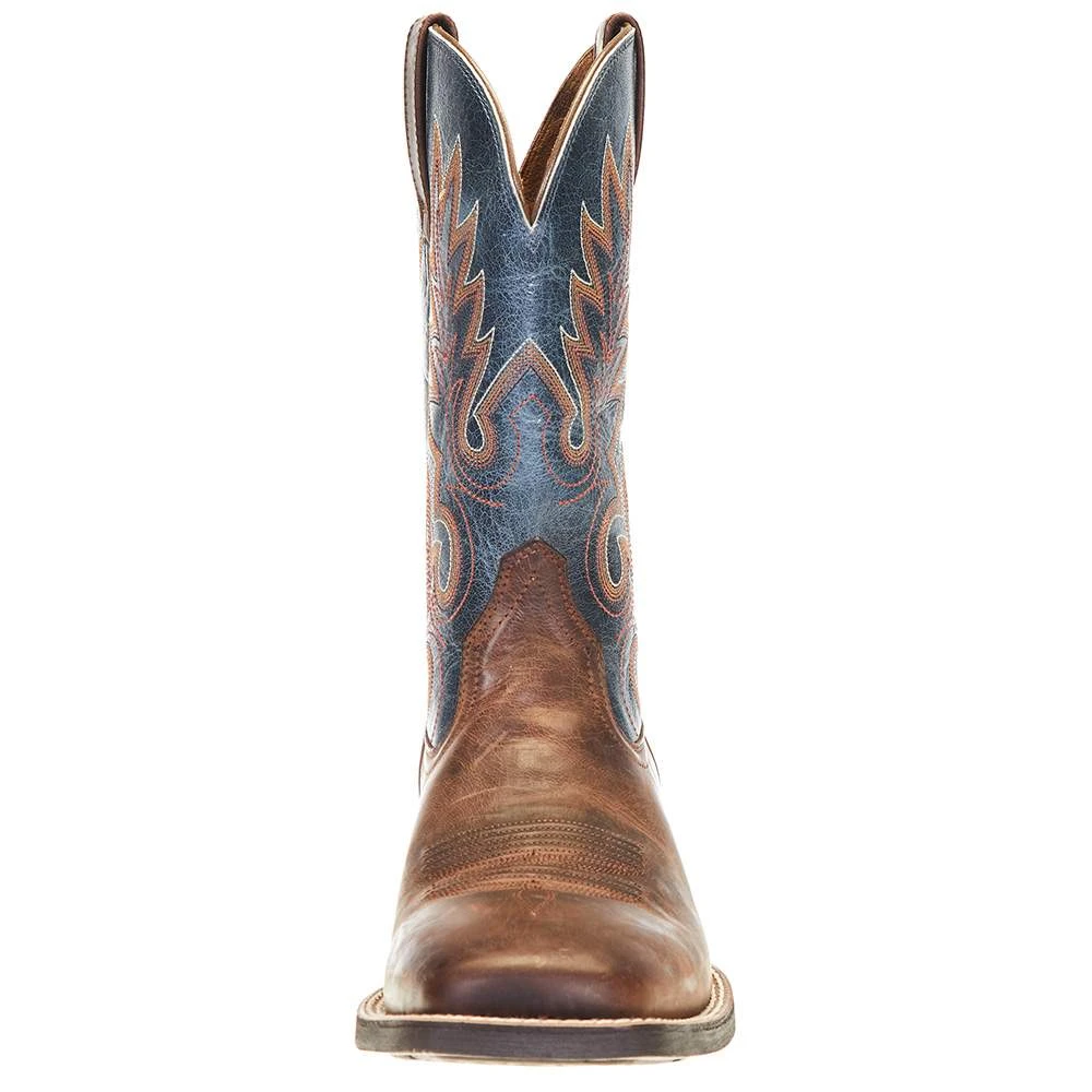 Ariat Men's Layton Weathered Chestnut 11in. Rail Blue Top Square Toe Boot 2 Ariat Men's Layton Weathered Chestnut 11in. Rail Blue Top Square Toe Boot - Image 2