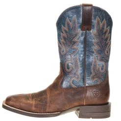 Ariat Men's Layton Weathered Chestnut 11in. Rail Blue Top Square Toe Boot 7 Ariat Men's Layton Weathered Chestnut 11in. Rail Blue Top Square Toe Boot -Ariat Sales Store 10038448 2