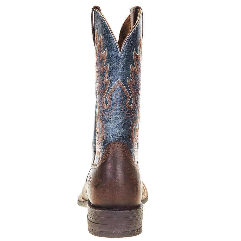 Ariat Men's Layton Weathered Chestnut 11in. Rail Blue Top Square Toe Boot 4 Ariat Men's Layton Weathered Chestnut 11in. Rail Blue Top Square Toe Boot - Image 4