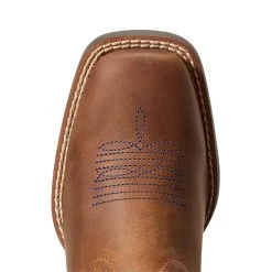 Ariat Children's/Youth Brown Double Kicker Square Toe Western Boot -Ariat Sales Store 10040247 4