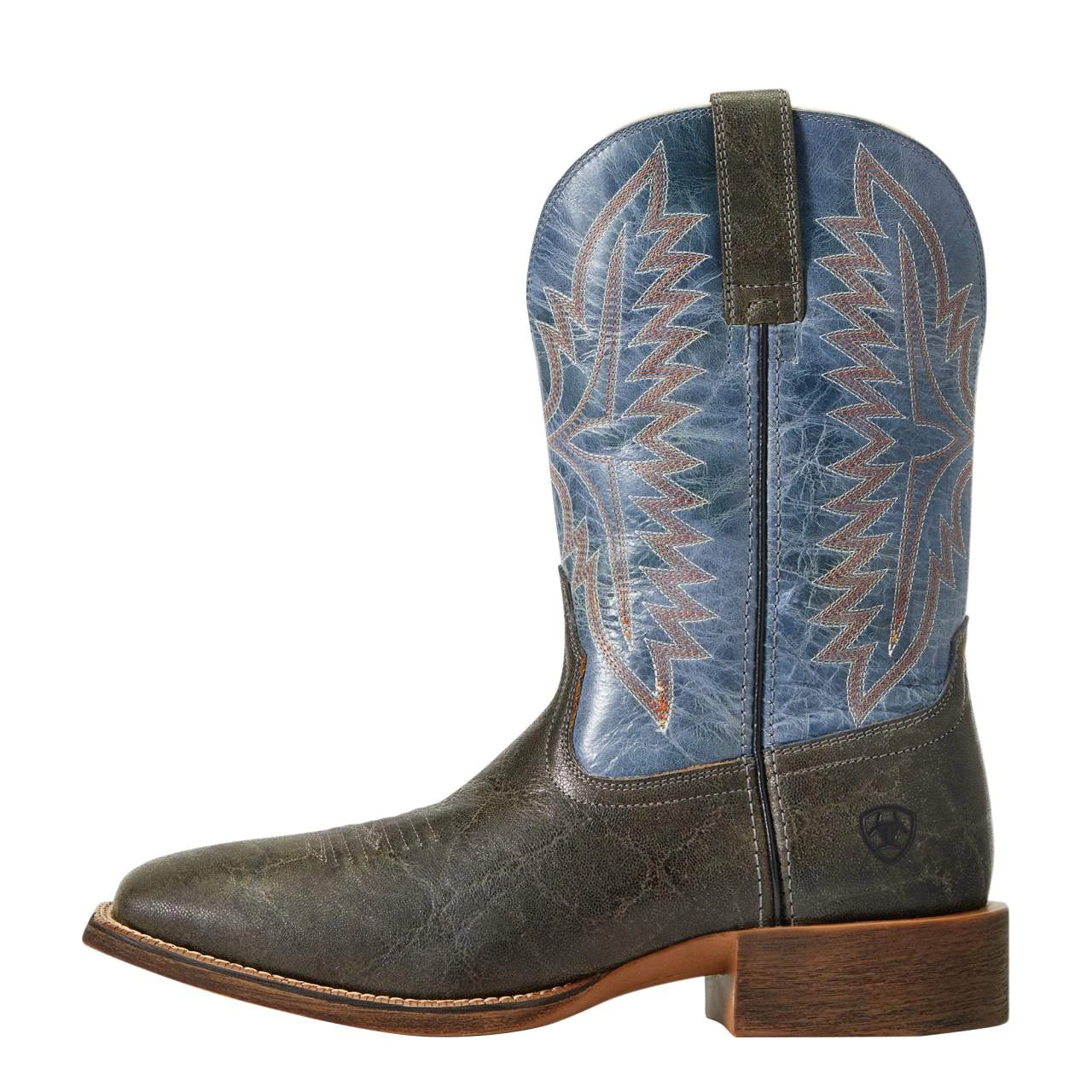 Ariat Men`s Grey/Blue Sport Square Toe Western Boot 2 Ariat Men`s Grey/Blue Sport Square Toe Western Boot - Image 2