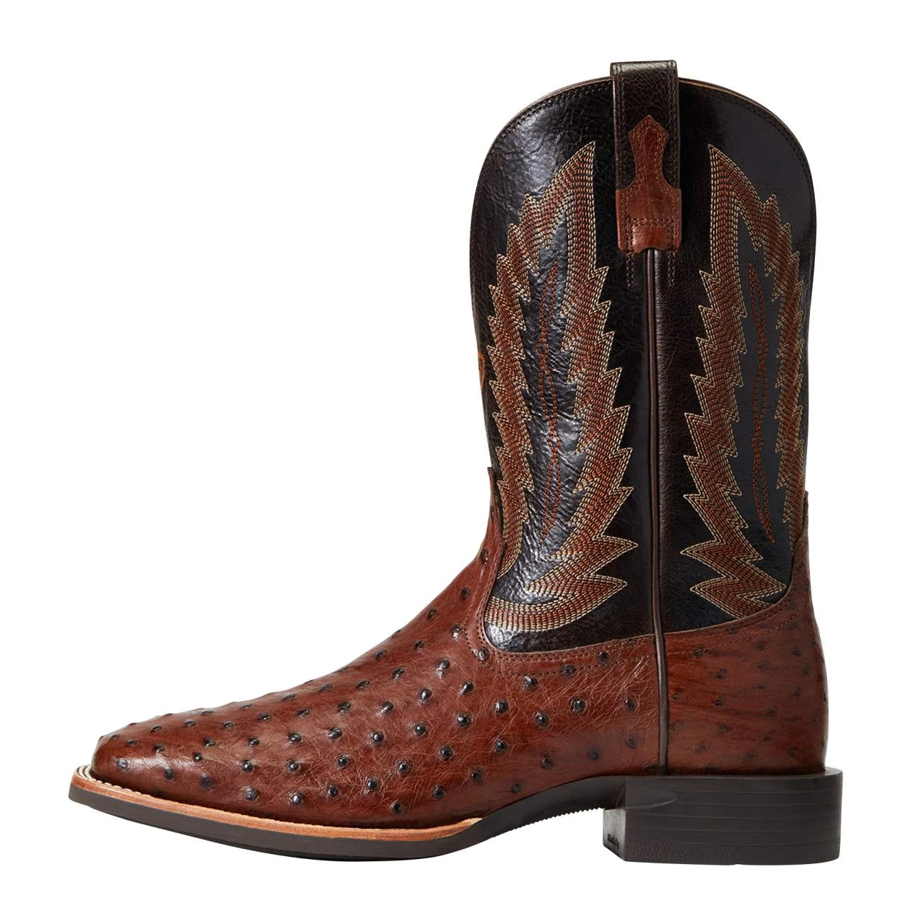 Ariat Men`s Quantum Primo Antique Tobac FQ Ostrich 11in. Thunder Brown Top Square Toe Boots 2 Ariat Men`s Quantum Primo Antique Tobac FQ Ostrich 11in. Thunder Brown Top Square Toe Boots - Image 2