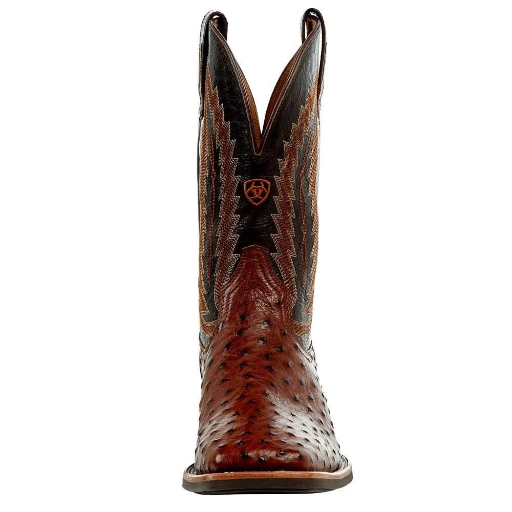 Ariat Men`s Quantum Primo Antique Tobac FQ Ostrich 11in. Thunder Brown Top Square Toe Boots 4 Ariat Men`s Quantum Primo Antique Tobac FQ Ostrich 11in. Thunder Brown Top Square Toe Boots - Image 4