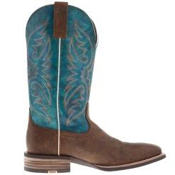 Ariat Men's Ricochet Aged Tan Mystic Teal Square Toe -Ariat Sales Store 10044568 05