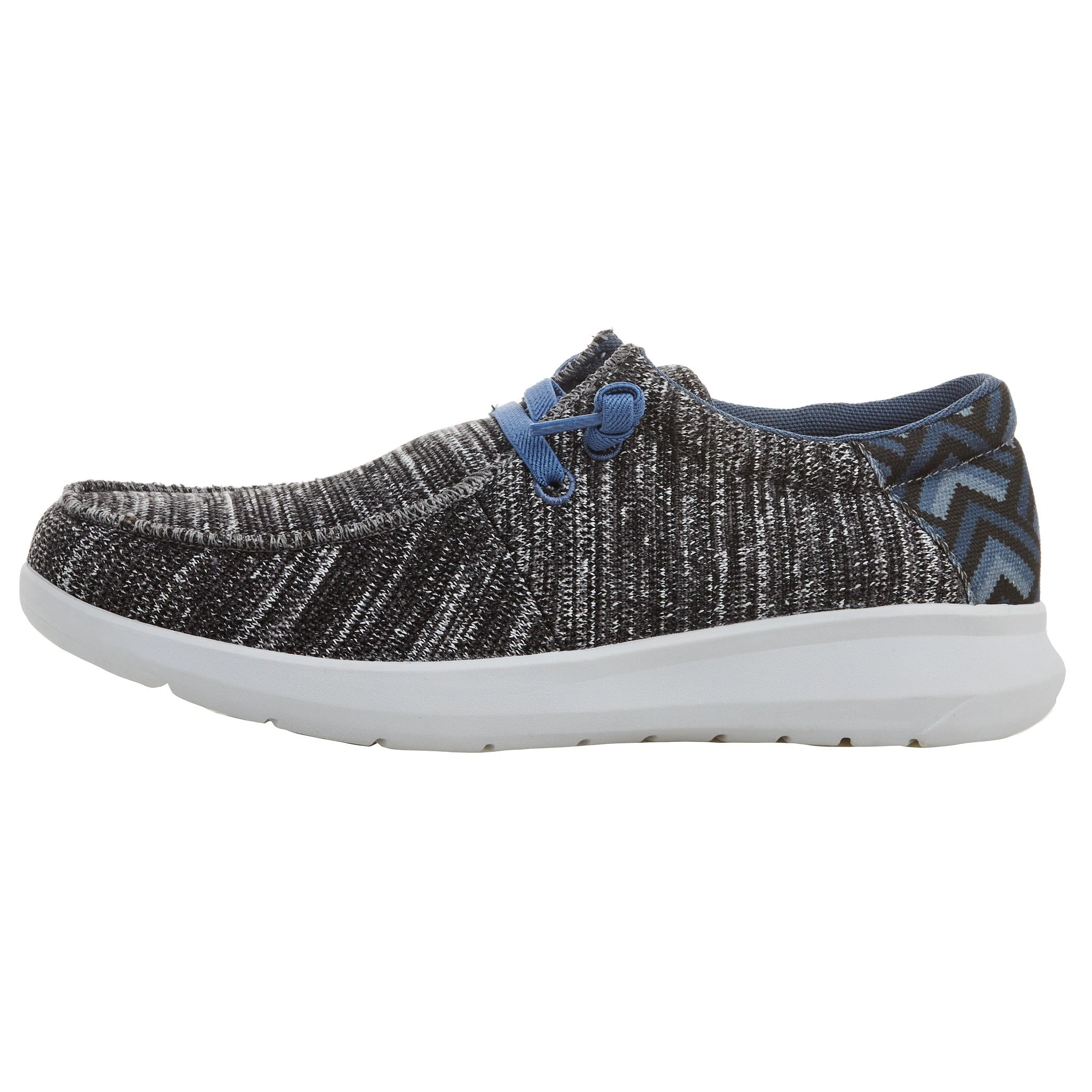 Ariat Men's Hilo Stretch Lace Heather Grey And Blue Aztec Print Casual Shoe 2 Ariat Men's Hilo Stretch Lace Heather Grey And Blue Aztec Print Casual Shoe - Image 2
