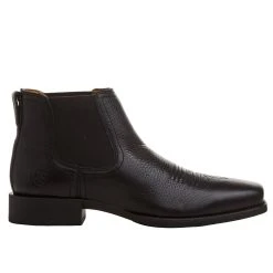 Ariat Men's Booker Ultra Square Toe 6in Black Deertan Top Pull On -Ariat Sales Store 10046984 05